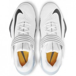 Chaussures d'haltérophilie Nike Savaleos (CV5708-100, Blanc/Gris fer/Orange laser/Noir)