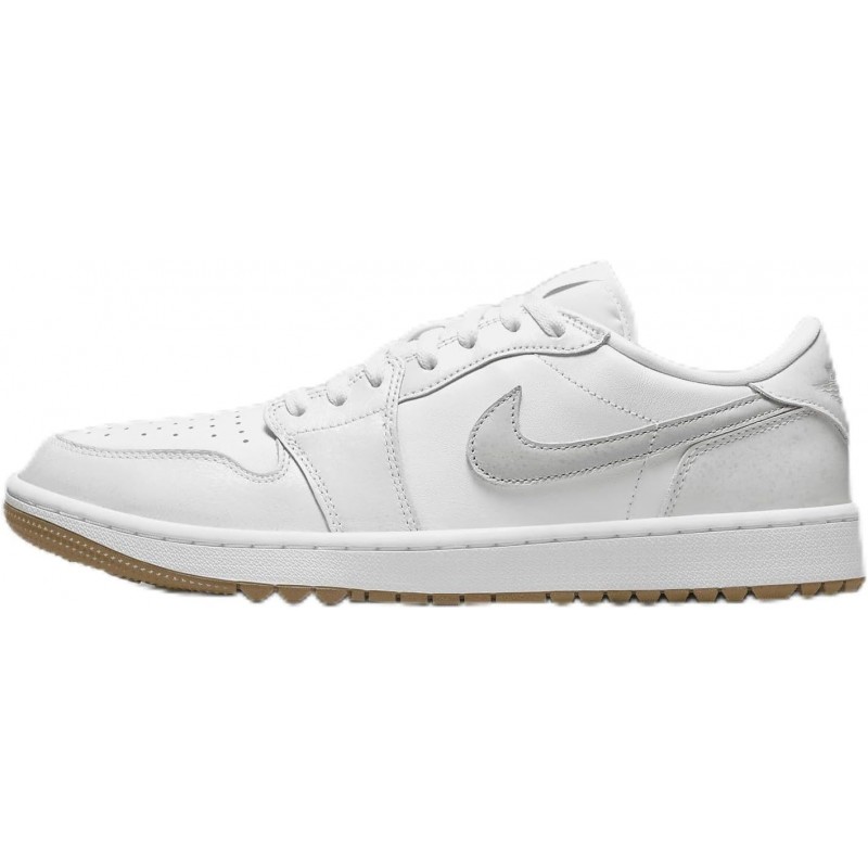 Chaussures de golf Nike Air Jordan 1 Low G (DD9315-111, blanc/gomme marron moyen/platine pur)