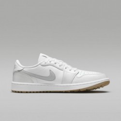 Chaussures de golf Nike Air Jordan 1 Low G (DD9315-111, blanc/gomme marron moyen/platine pur)