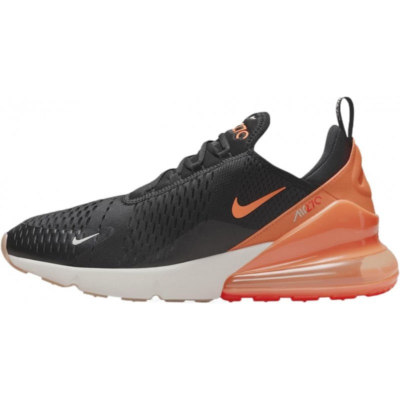 Chaussures Nike Air Max 270 pour homme (AH8050-030, noir/cramoisi brillant/fantôme/orange total)