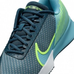 Chaussures de tennis NikeCourt Air Zoom Vapor Pro 2 pour homme (DV2020-400, bleu marine/volt/turquoise denim)