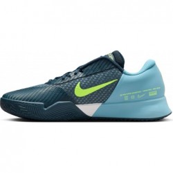 Chaussures de tennis NikeCourt Air Zoom Vapor Pro 2 pour homme (DV2020-400, bleu marine/volt/turquoise denim)