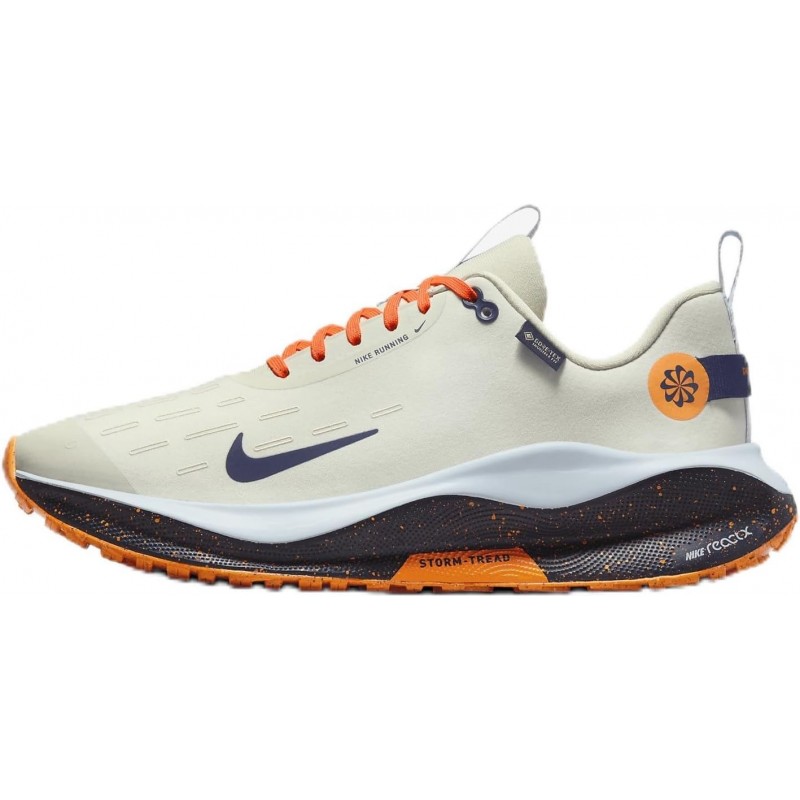 Chaussures de course sur route imperméables Nike InfinityRN 4 Gore-TEX pour homme (FB2204-002, verre de mer/teinte bleue/orange 