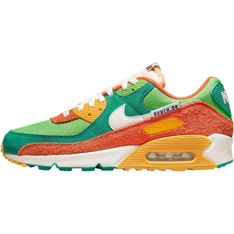 Chaussure Nike Air Max 90 Se pour homme, Roma Green/Sail Orange, 10