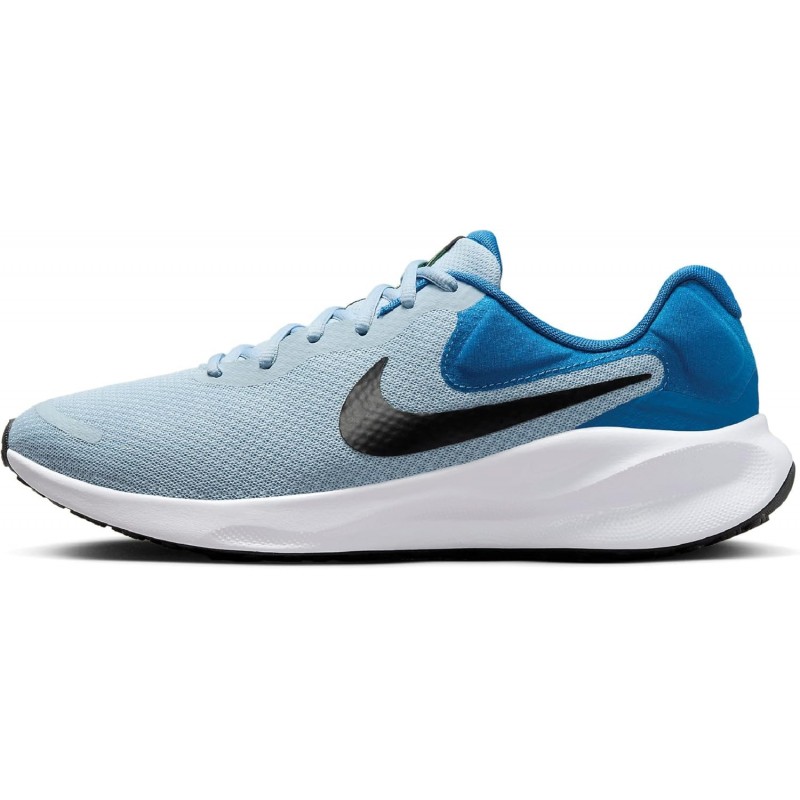 Chaussures de course sur route Nike Revolution 7 pour homme (FB2207-402, bleu armure clair/bleu étoile/vert grève/noir)