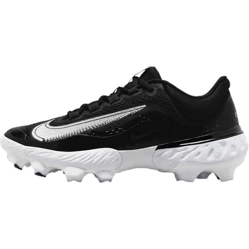 Chaussures de baseball Nike Alpha Huarache Elite 4 Low MCS pour homme (FD6221-001, noir/teinte bleue/anthracite/blanc)